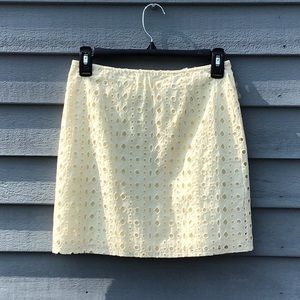 Alya from Francesca’s Short Eyelet Cream Skirt